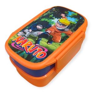 Naruto Classic Plastic Bento Box 2-Tier Orange Blue Bioworld VKA26N9NAR New